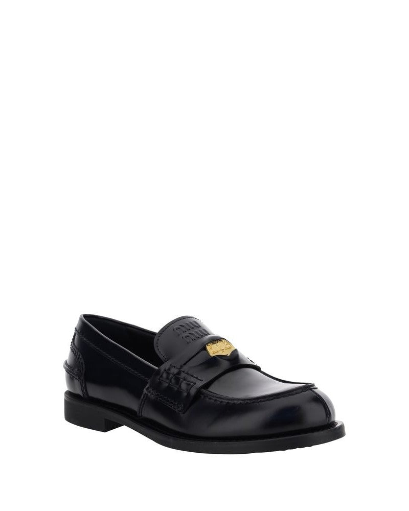Miu Miu Black Rubber Slip On Loafers Glam Steals