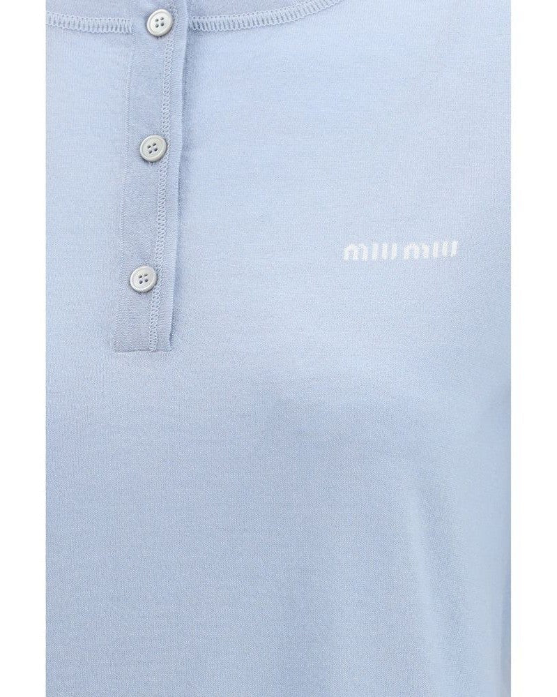 Miu Miu Blue Cashmere Sportswear Glam Steals