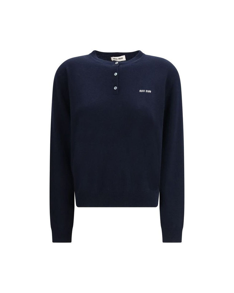 Miu Miu Blue Cashmere Sweatshirt Glam Steals