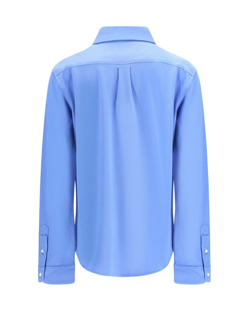 Miu Miu Blue Cotton Dress Shirt Glam Steals