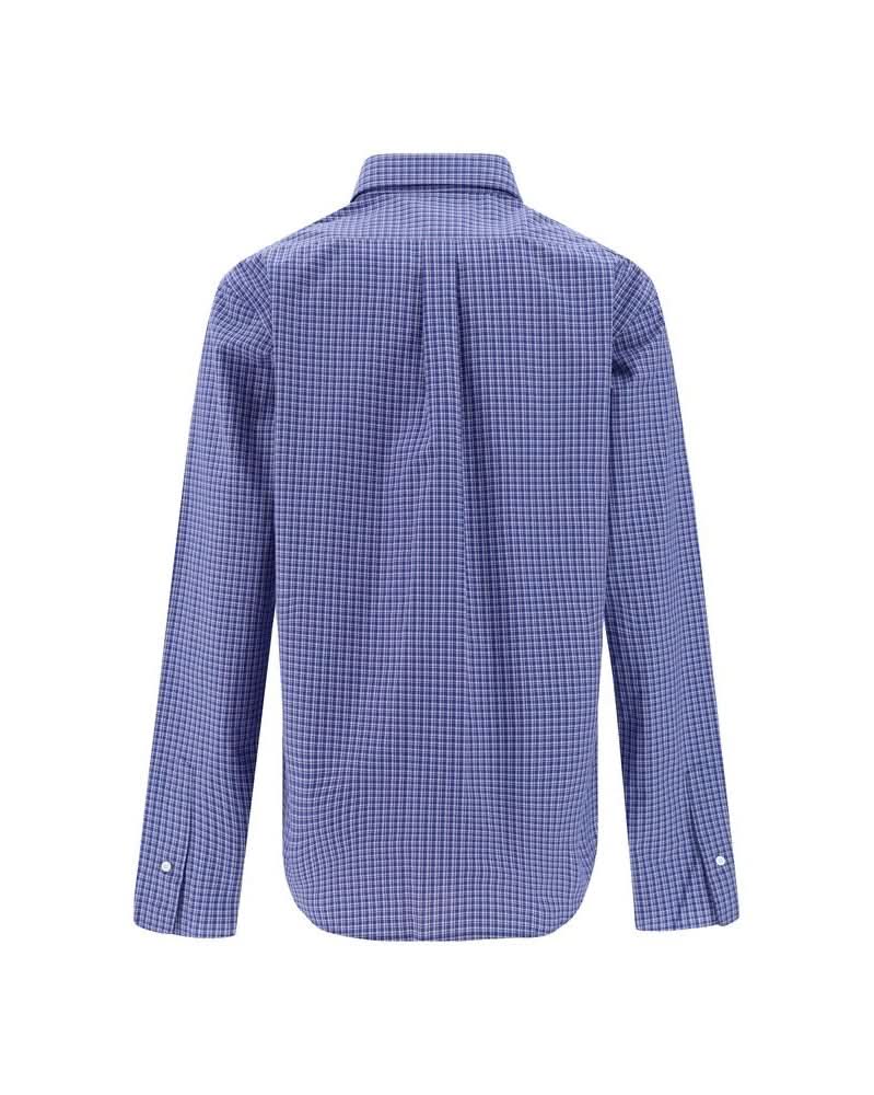 Miu Miu Blue Cotton Pattern Shirt Glam Steals