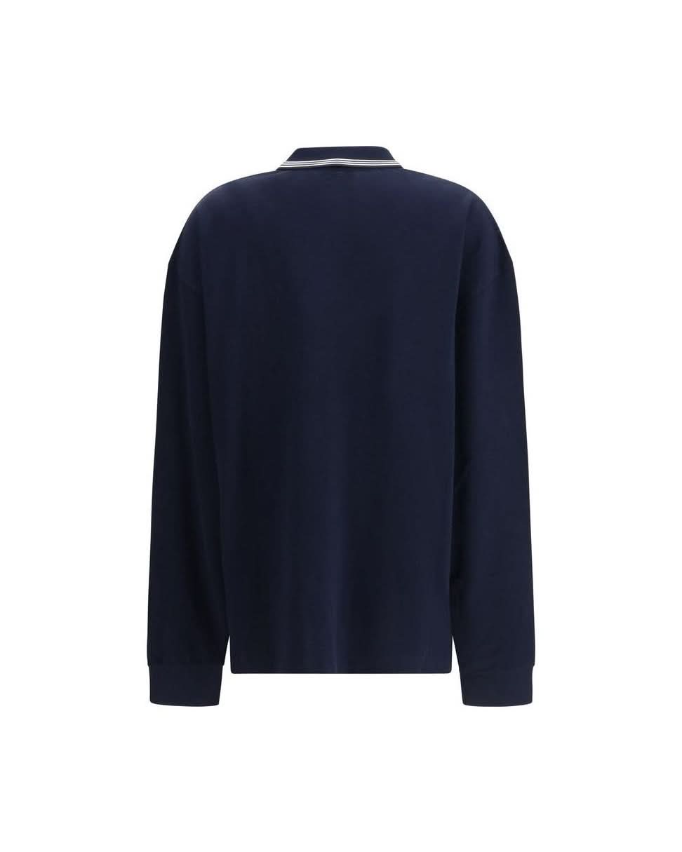 Miu Miu Blue Cotton Polo Shirt 