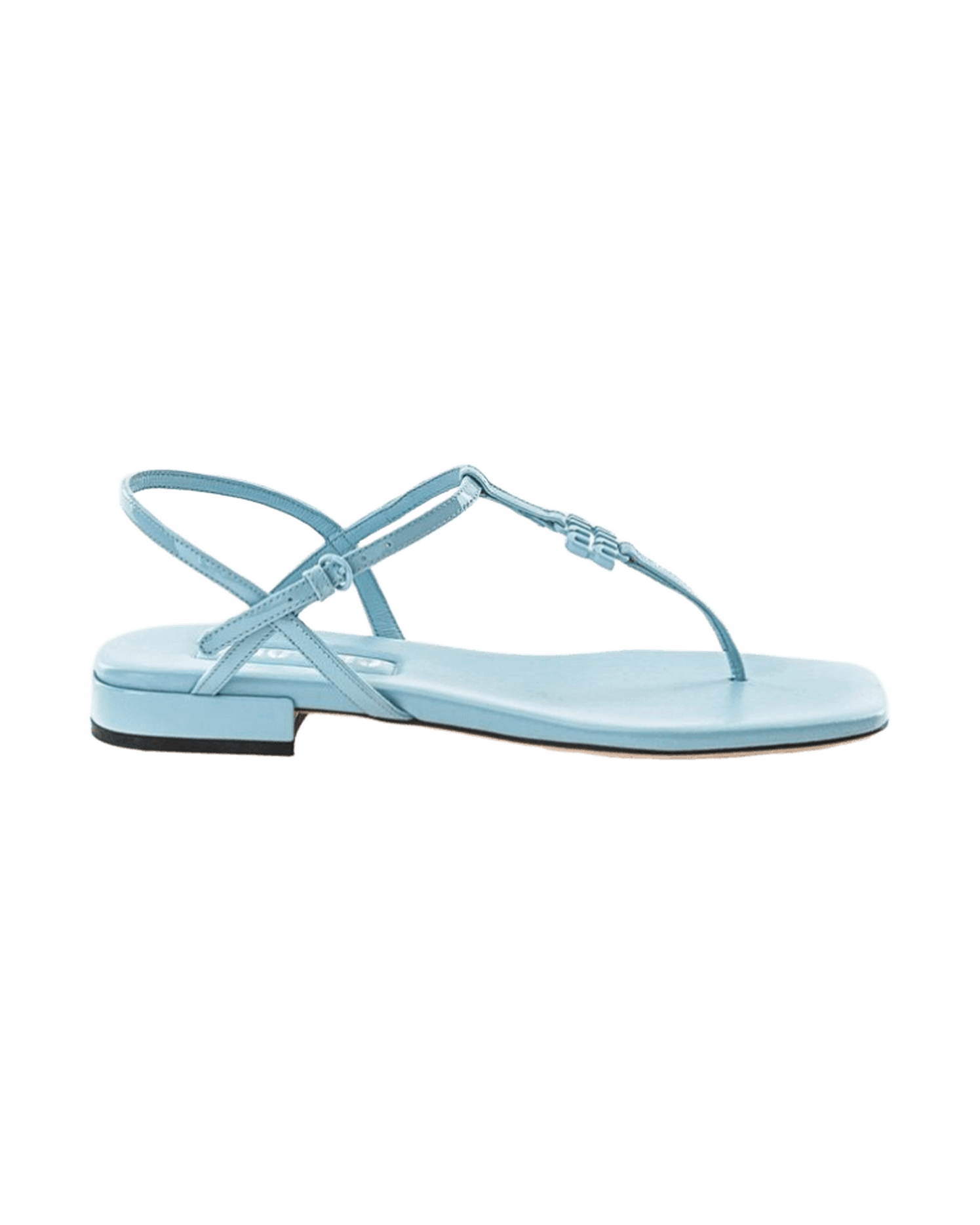 Miu Miu Blue Leather Patent Sandals Glam Steals