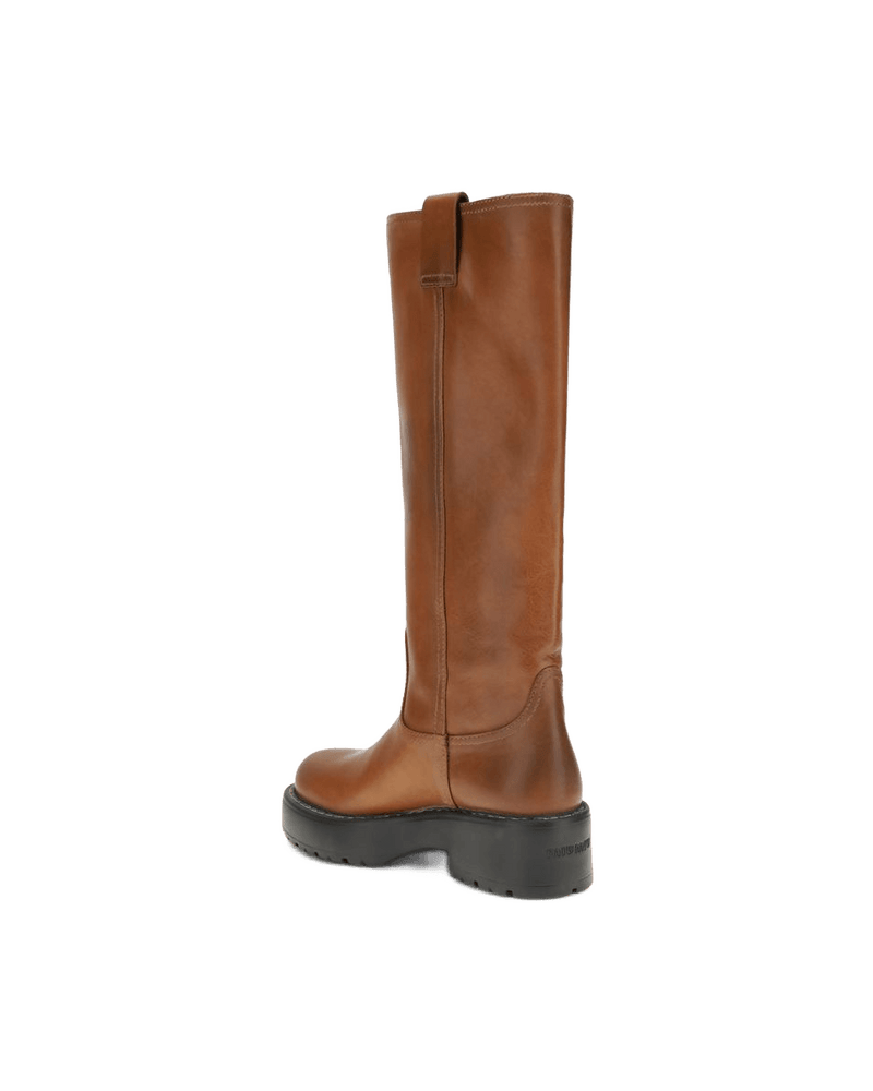 Miu Miu Brown Calf Leather Bos Taurus Boots Glam Steals