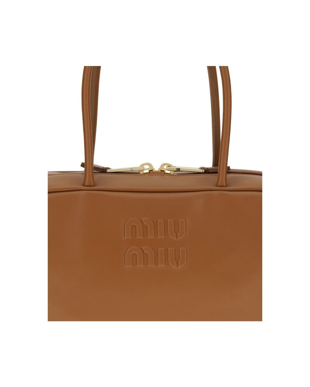 Miu Miu Brown Calf Leather Bos Taurus Shoulder Bag