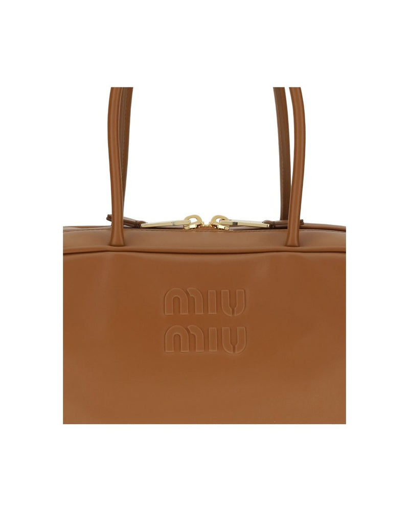 Miu Miu Brown Calf Leather Bos Taurus Shoulder Bag Glam Steals