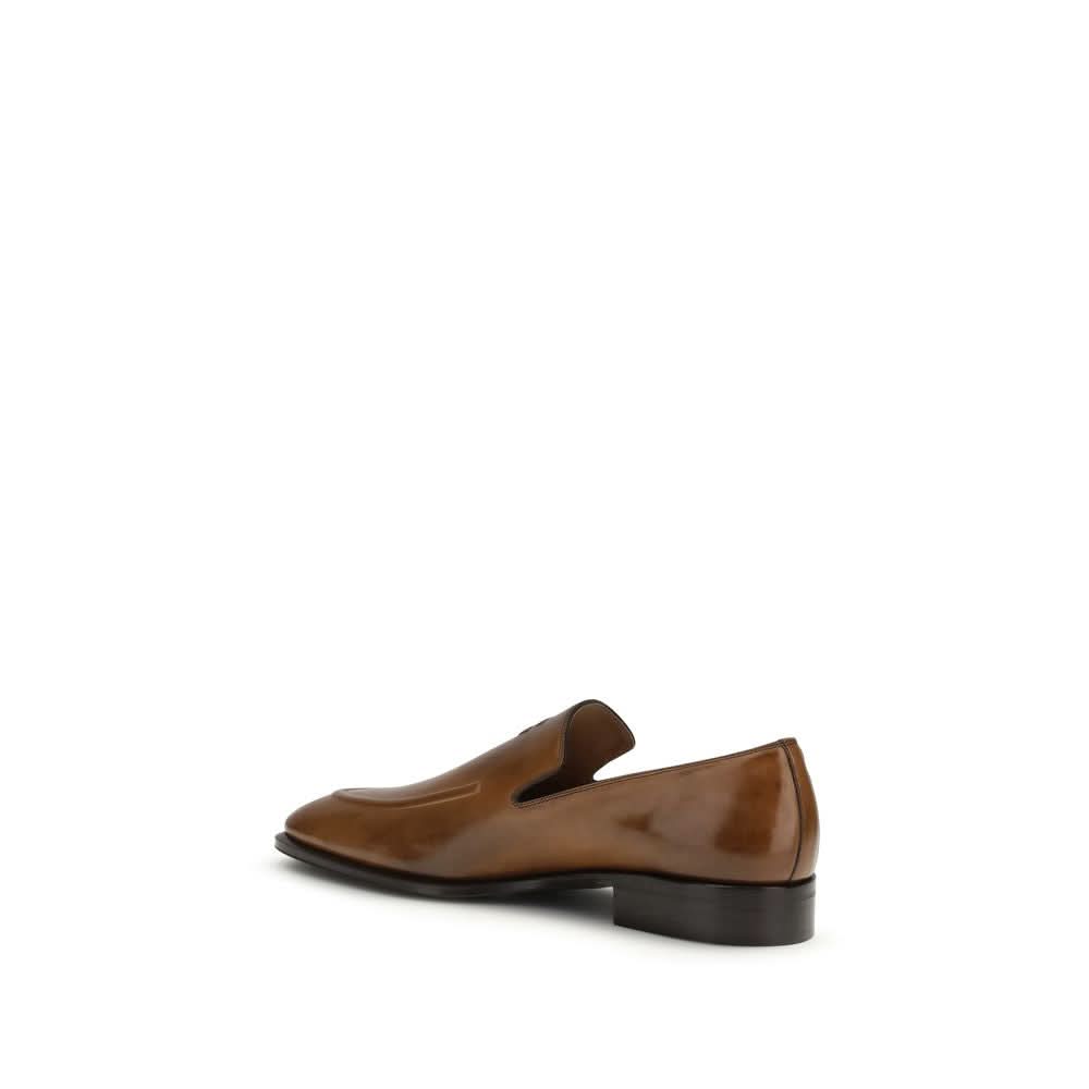 Miu Miu Brown Calf Leather Bos Taurus Slip On Loafers Flats