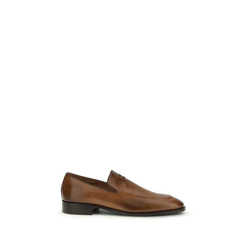 Miu Miu Brown Calf Leather Bos Taurus Slip On Loafers Glam Steals