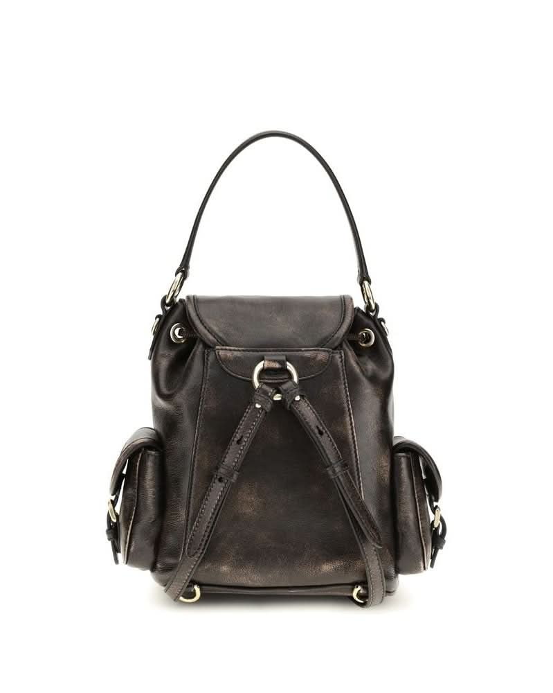 Miu Miu Brown Leather Calf Bos Taurus Backpack Glam Steals