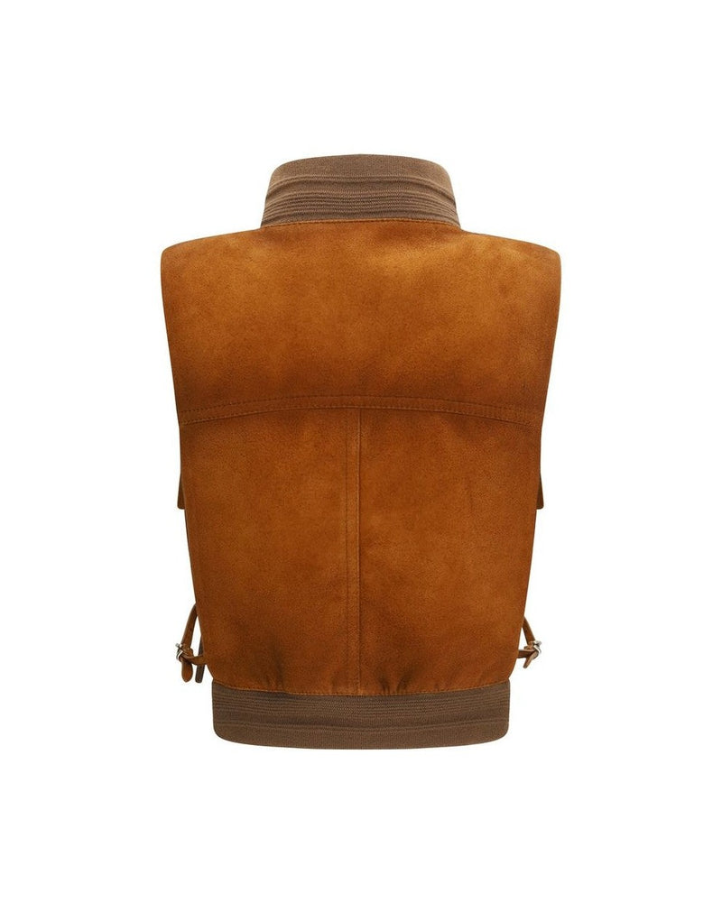 Miu Miu Brown Leather Lamb Clothing Glam Steals