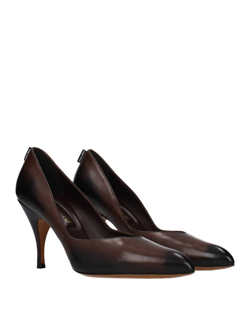 Miu Miu Brown Leather Pumps 