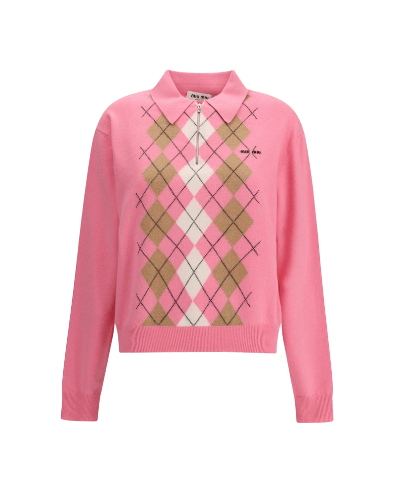 Miu Miu Cashmere Zip Polo Glam Steals