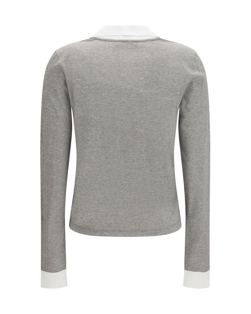 Miu Miu Gray Cotton Long Sleeve T-shirt Glam Steals