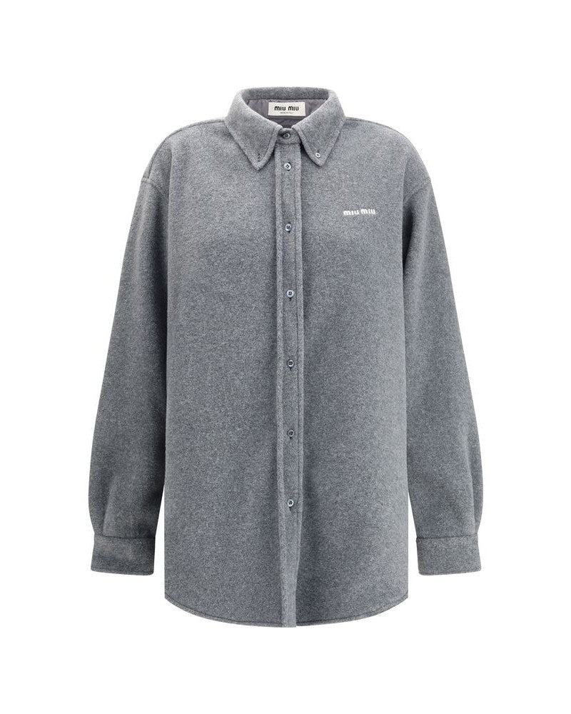 Miu Miu Gray Polyester Shirt Glam Steals