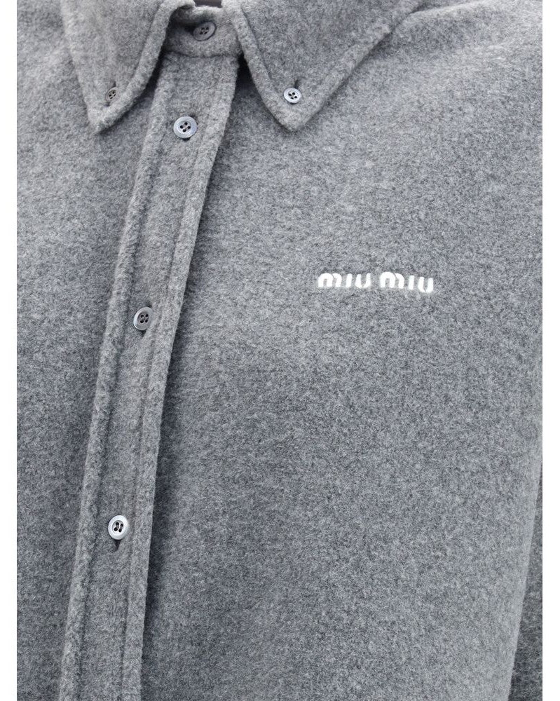 Miu Miu Gray Polyester Shirt Glam Steals