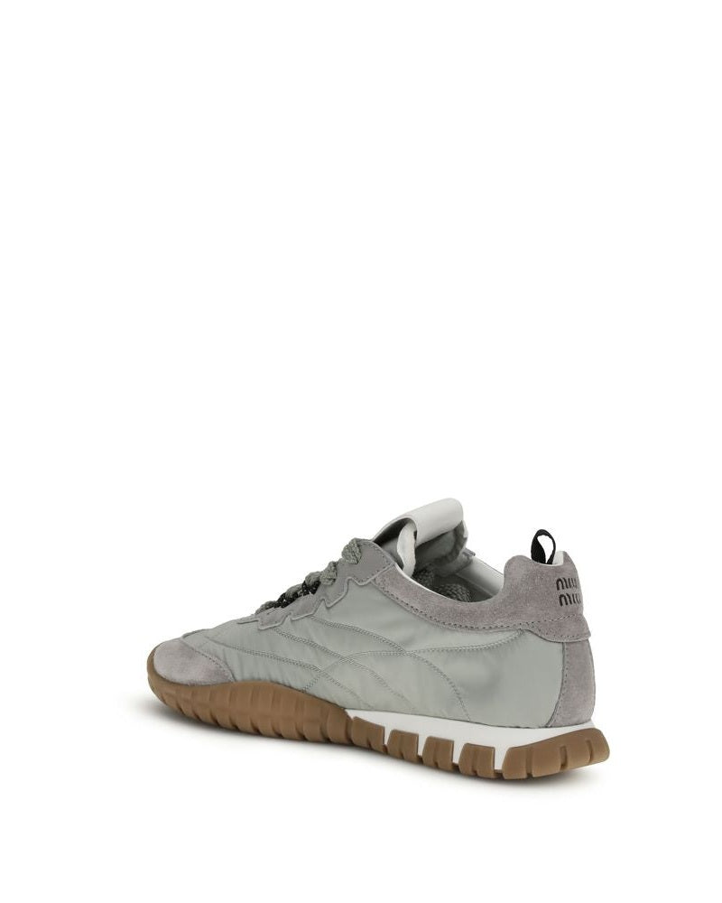 Miu Miu Gray Recycled Polyamide Athletic Sneakers Glam Steals