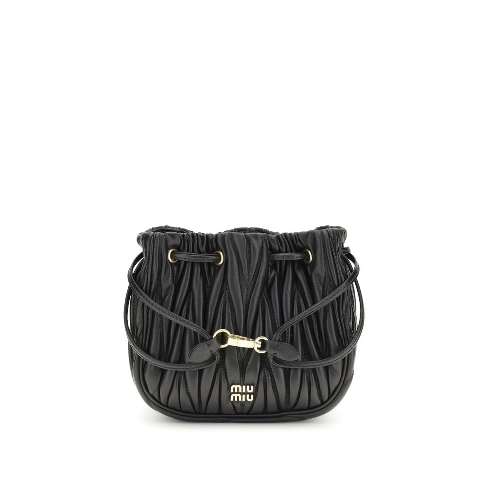 Miu Miu Leather Matelassé Nappa Pouch Glam Steals