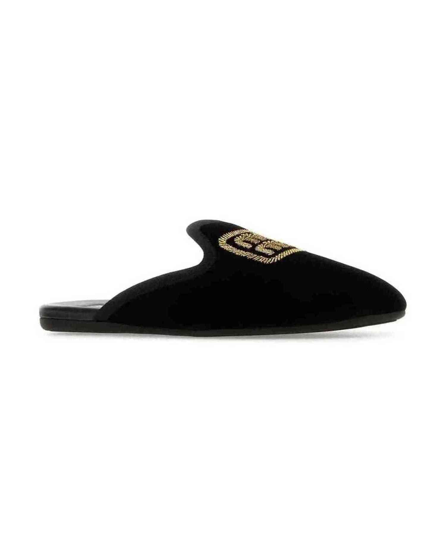 Miu Miu Logo Embroidered Slip On Mules Glam Steals
