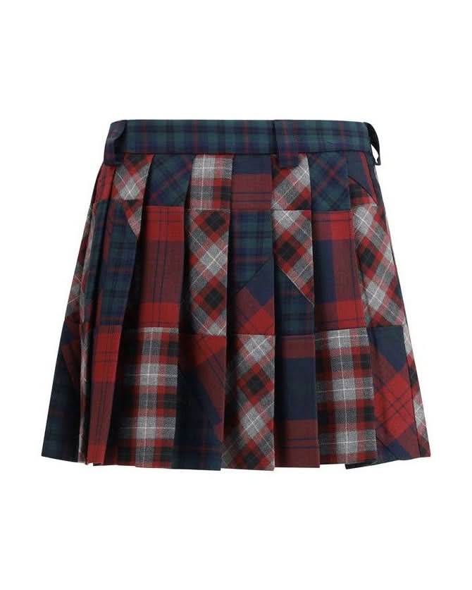 Miu Miu Multicolor Wool Fleece Mini Skirt 
