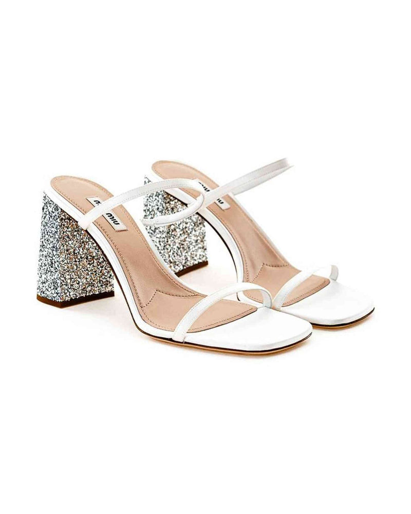Miu Miu Silk White Sandal Glam Steals