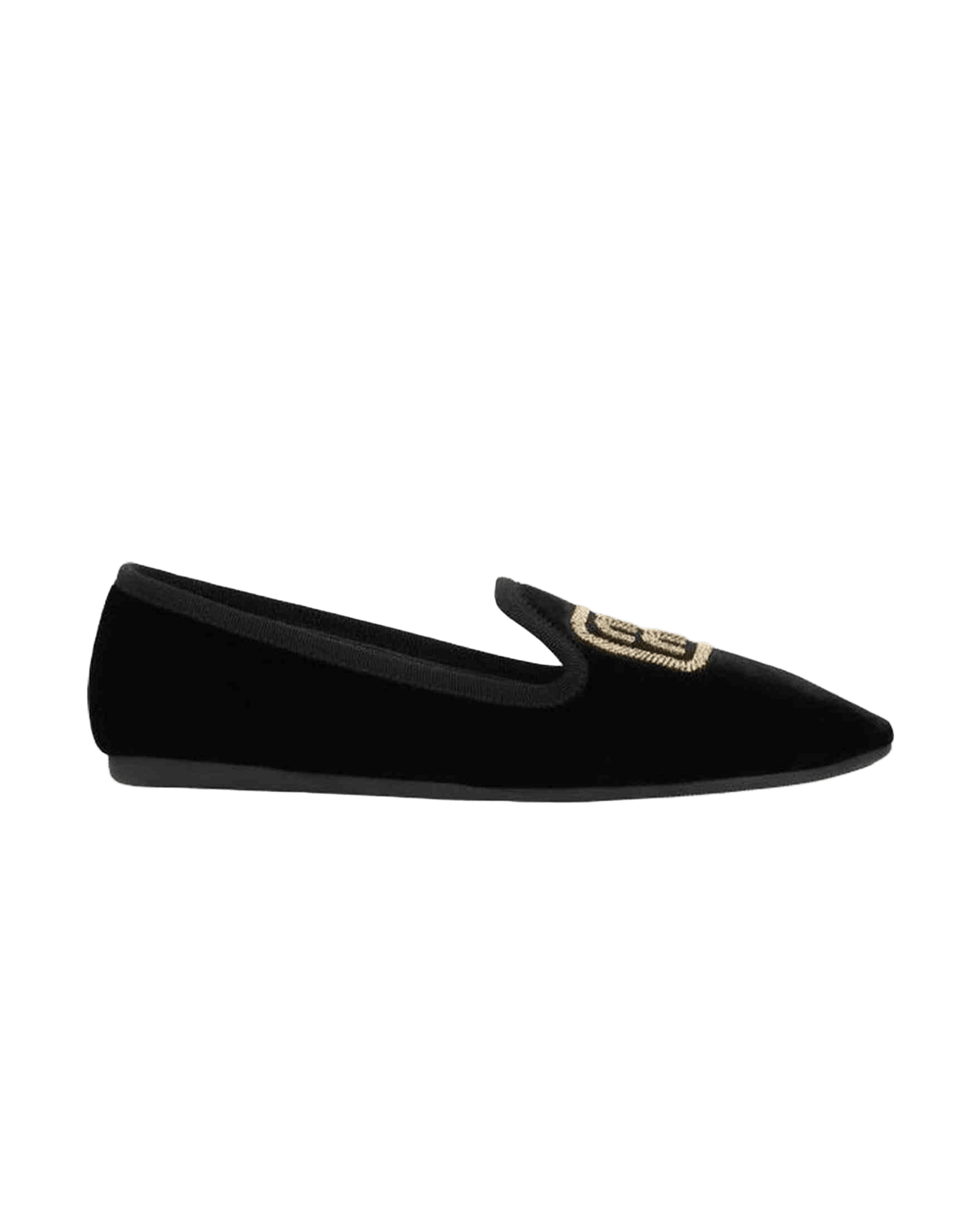 Miu Miu Velvet Logo Flats Glam Steals