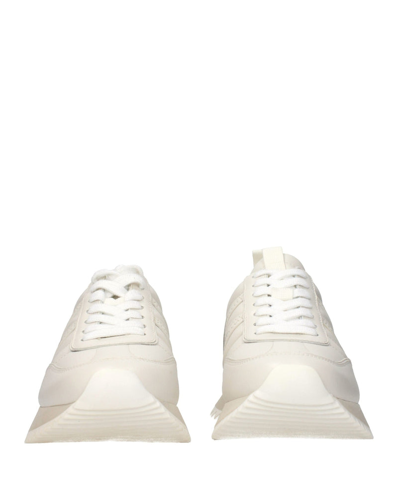 Moncler Beige Leather Low Top Sneakers Glam Steals