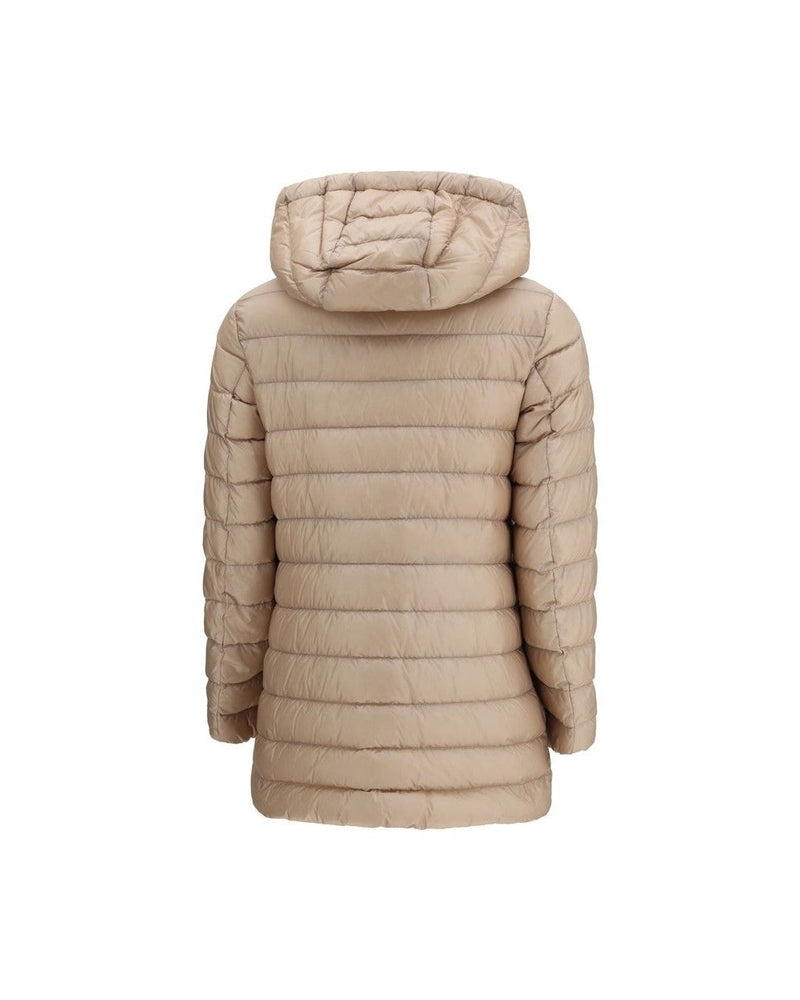 Moncler Beige Polyamide Coat Glam Steals