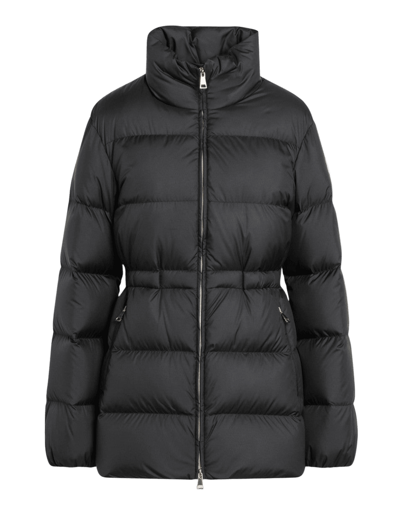 Moncler Black Brossette Down Jacket Zip Glam Steals