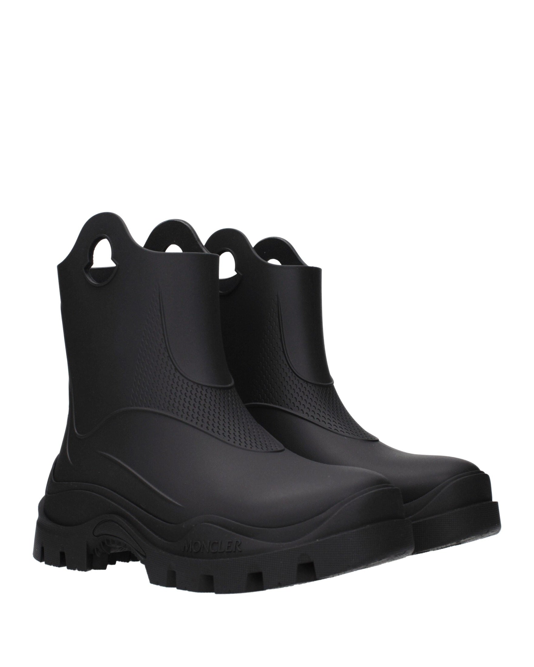 Moncler Black Cotton Ankle Boots Glam Steals