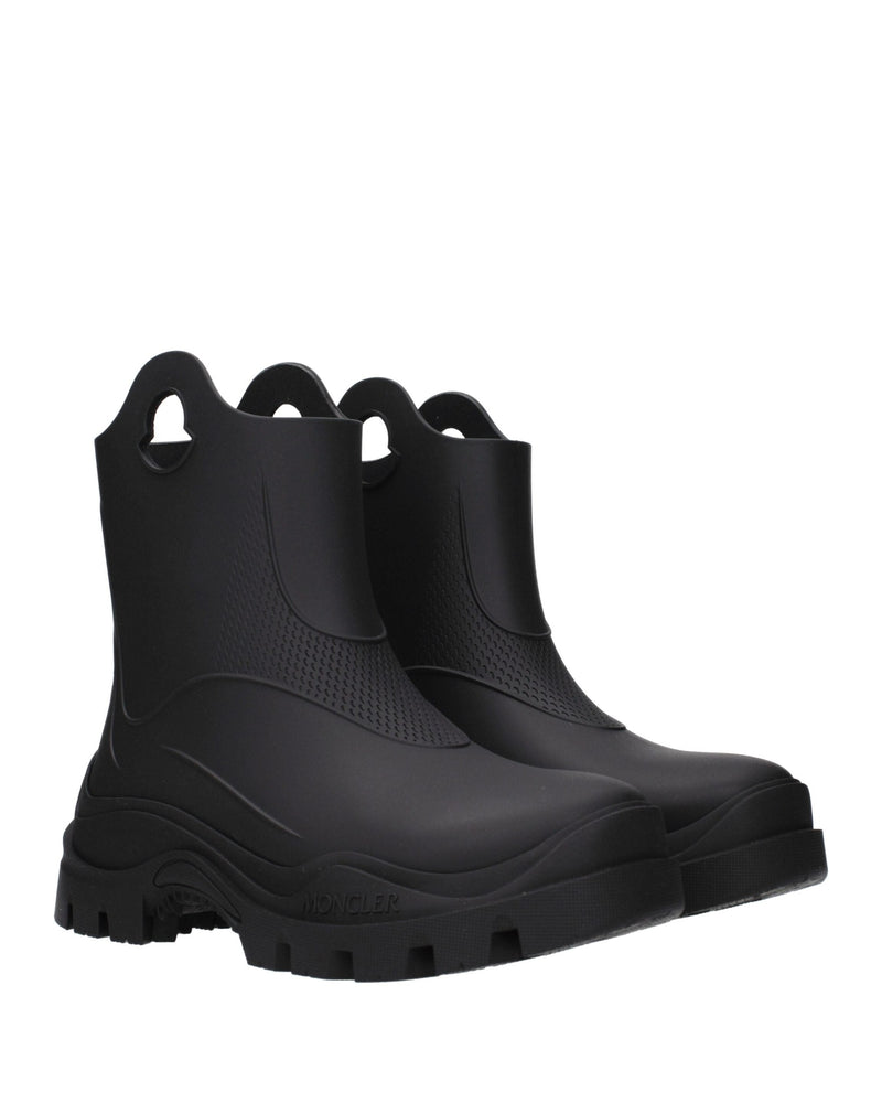 Moncler Black Cotton Ankle Boots Glam Steals