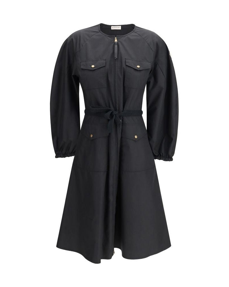 Moncler Black Cotton Casual Dress Glam Steals