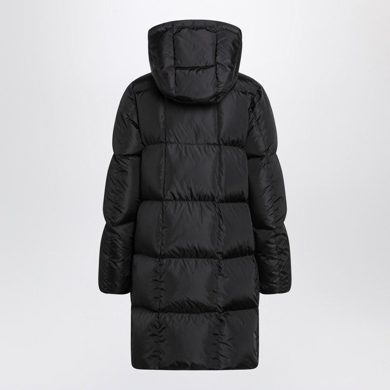 Moncler Black Litte Long Quilted Jacket Glam Steals