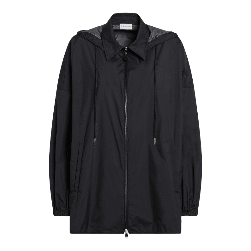 Moncler Black Nylon Zip Parka Glam Steals