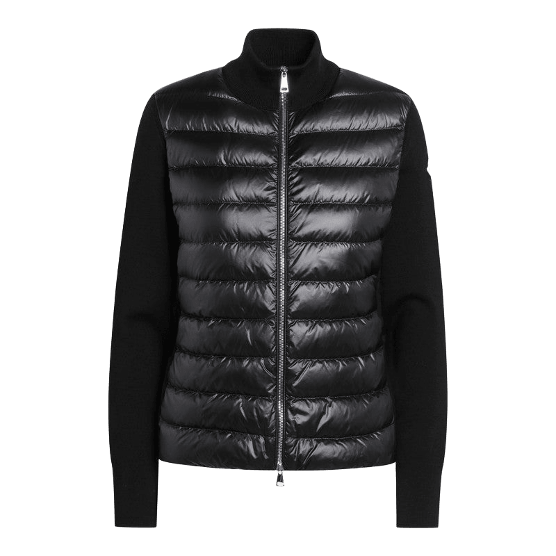 Moncler Black Padded Zip Up Cardigan Glam Steals