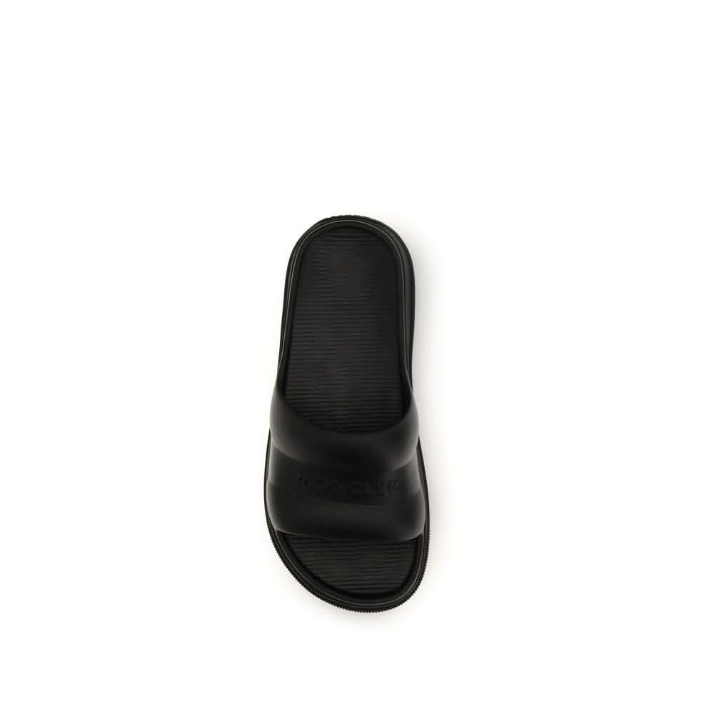Moncler Black Rubber Sandals Glam Steals