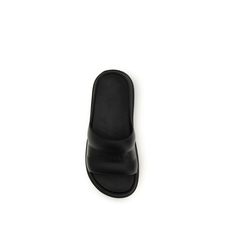 Moncler Black Rubber Sandals Glam Steals