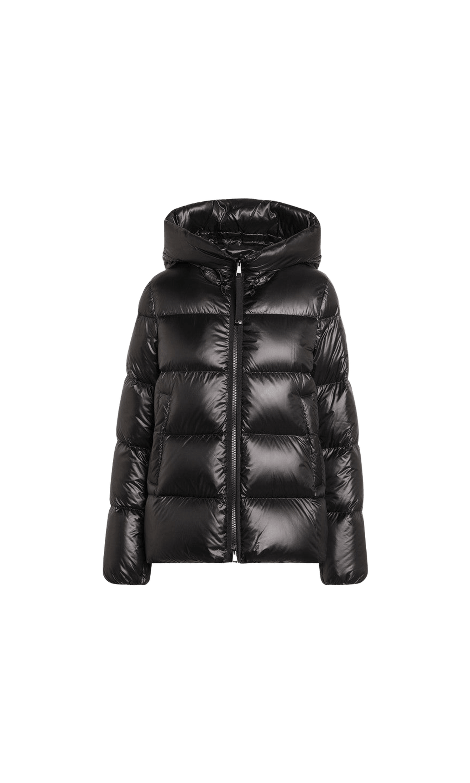 Moncler Black Shiny Zip Jacket Glam Steals