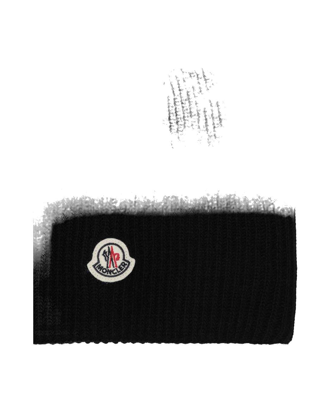 Moncler Black Wool Beanie with Logo Patch Glam Steals