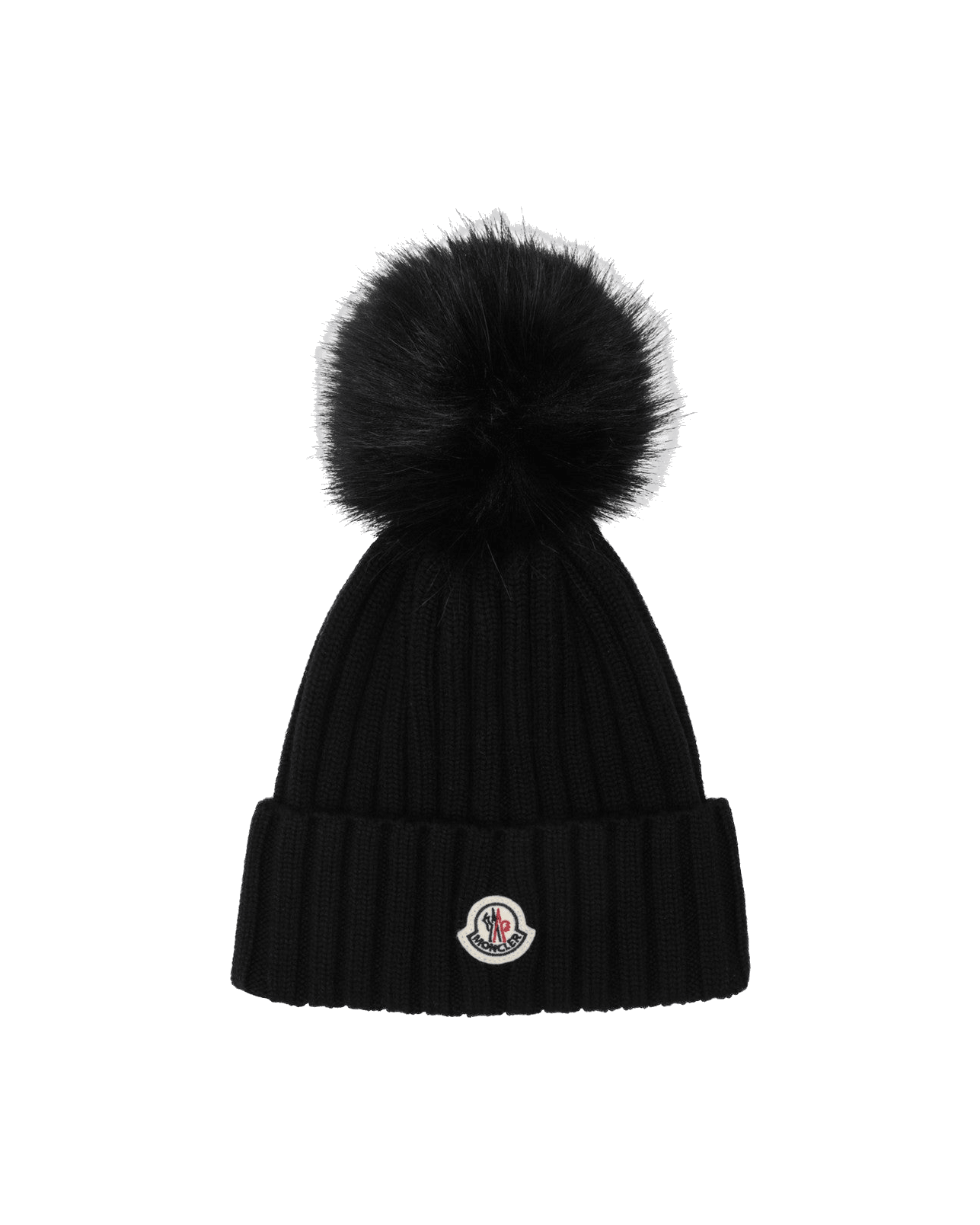 Moncler Black Wool Beanie with Pompom Glam Steals