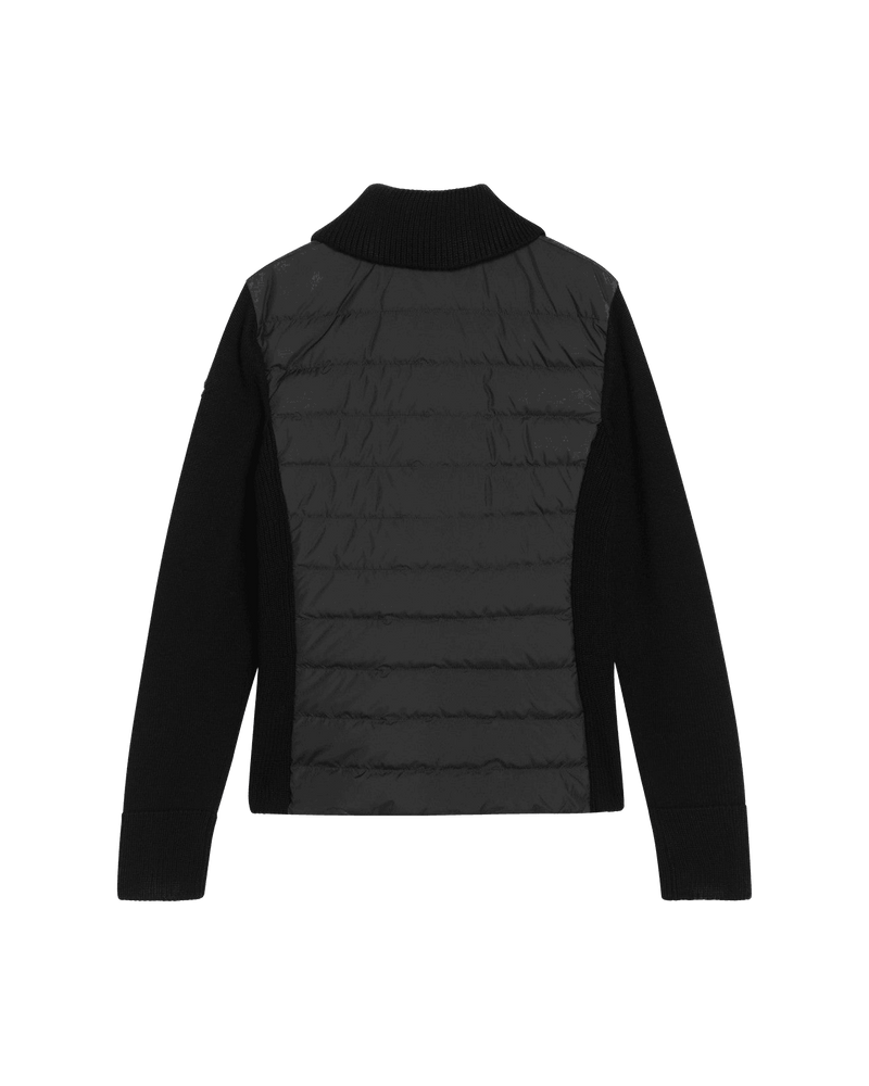 Moncler Black Wool Padded Cardigan Glam Steals