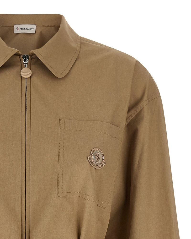 Moncler Grosgrain Logo Patch Overshirt Glam Steals