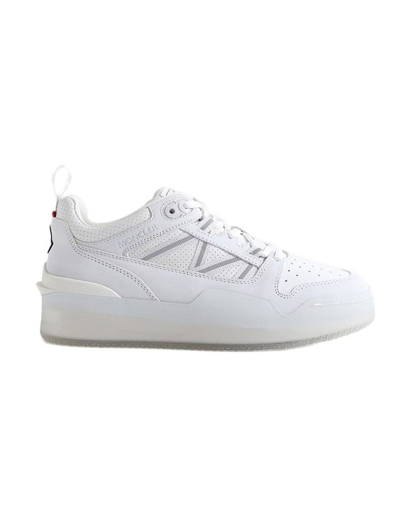 Moncler White Calfskin Low Top Sneakers Glam Steals