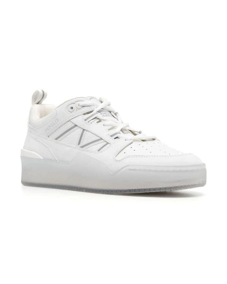 Moncler White Calfskin Low Top Sneakers Glam Steals