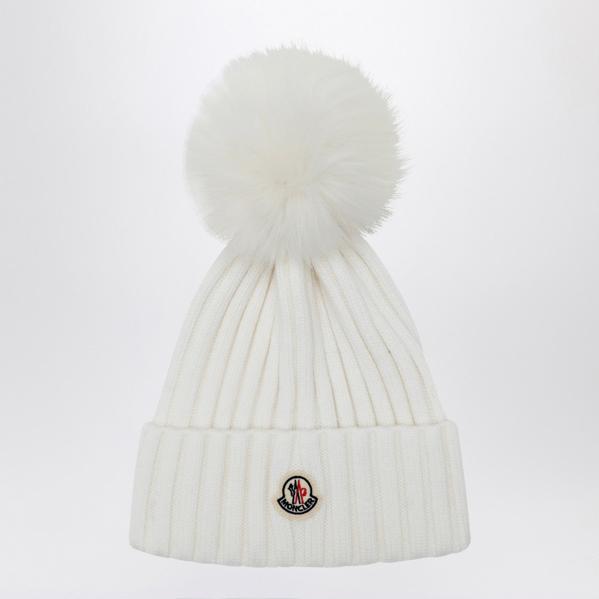 Moncler Wool White Beanie With Pompom Glam Steals