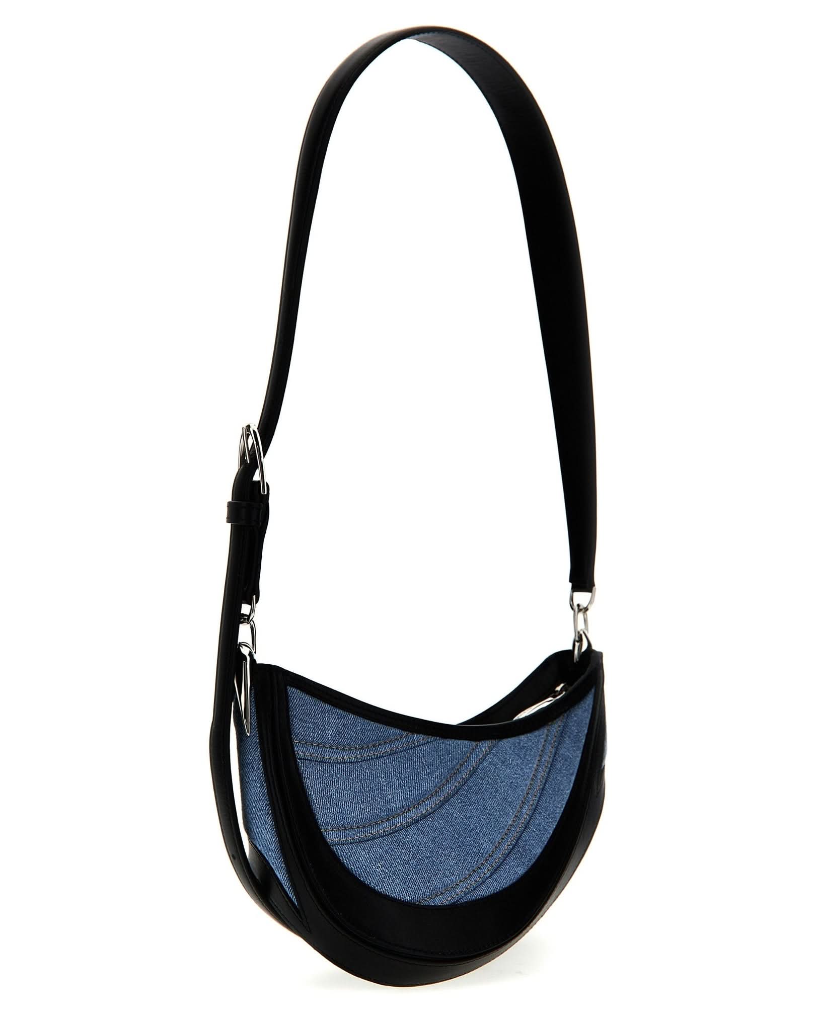 Mugler Denim Small Spiral Curve 01 Shoulder Bag Glam Steals