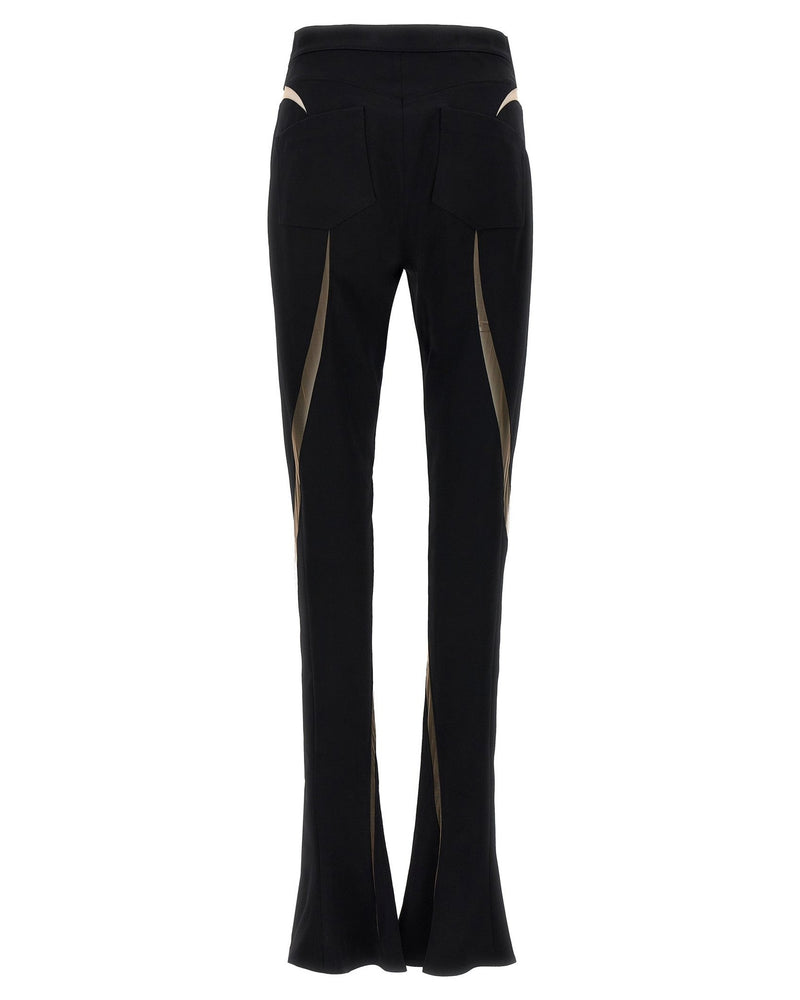 Mugler Mesh Insert Leggings Glam Steals