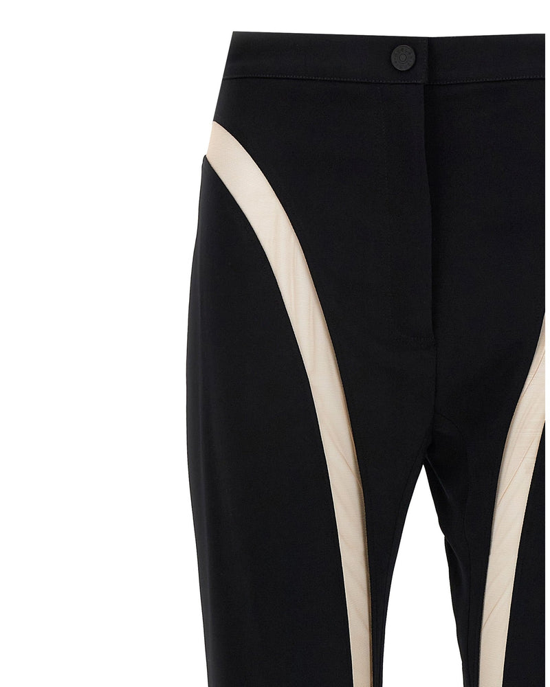 Mugler Mesh Insert Leggings Glam Steals