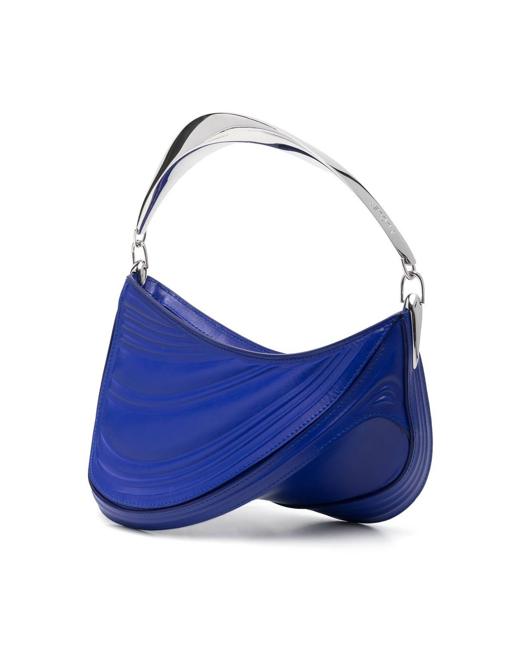 Mugler Small Spiral Curve 01 Embossed Tote Bag Glam Steals