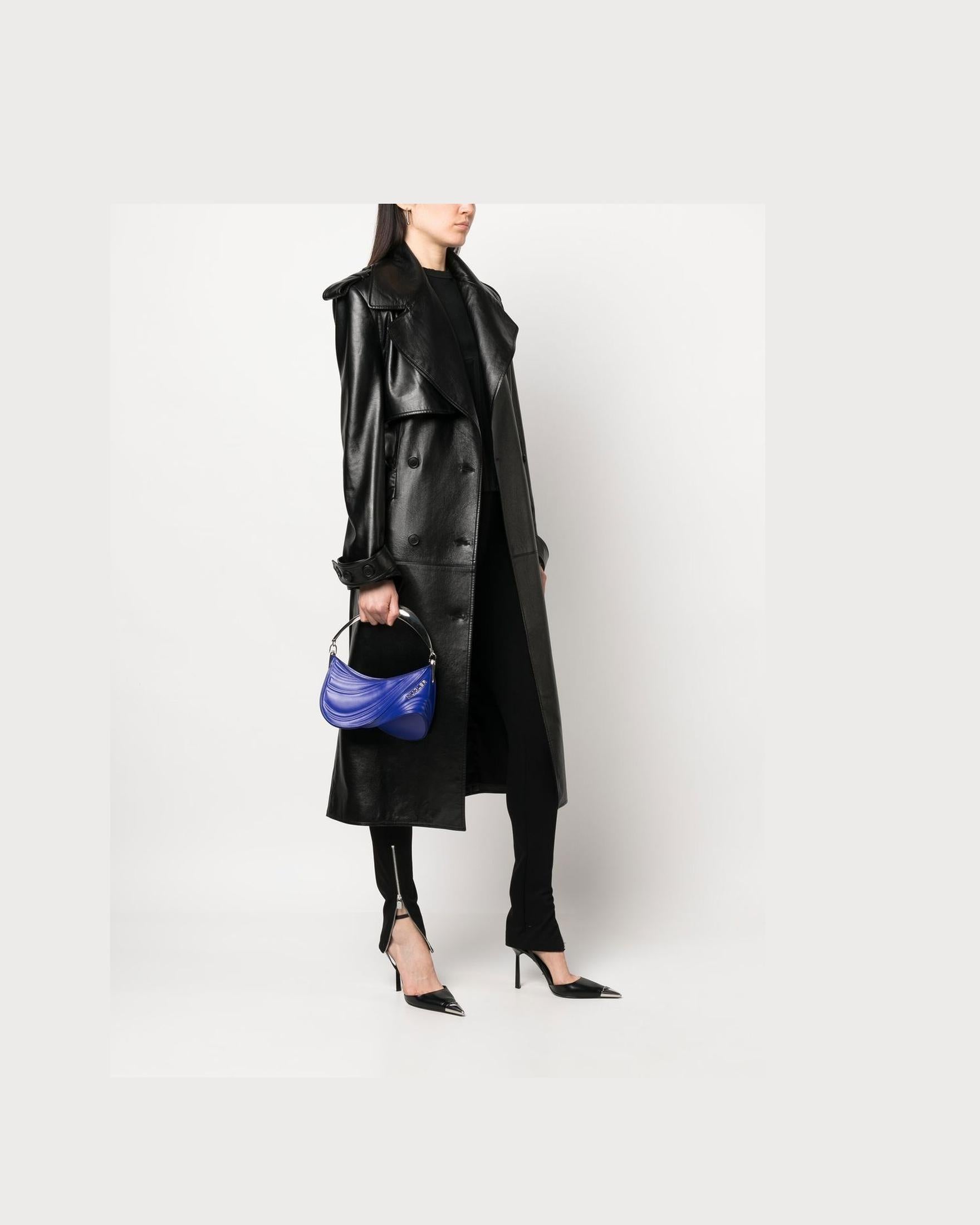 Mugler Small Spiral Curve 01 Embossed Tote Bag Glam Steals