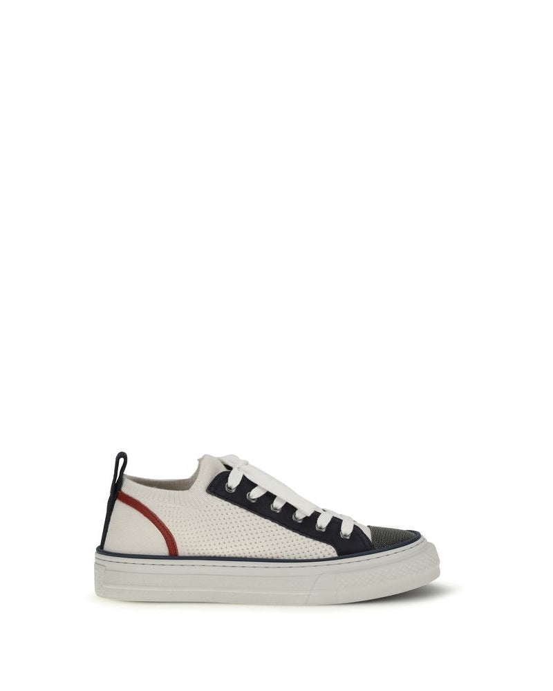Multicolor Cotton Low Top Sneakers Glam Steals